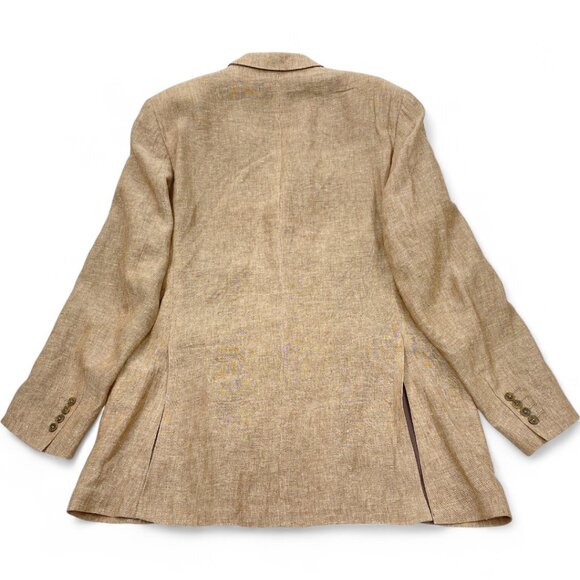 Ermenegildo Zegna Linen Italy Made Blazer Sport Coat Jacket Men's 44 L Long - Picture 2 of 11